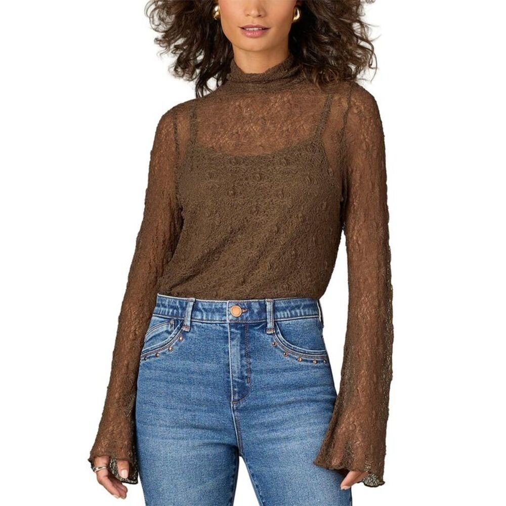 Wit & Wisdom Womens  Bell Sleeve Knit Top